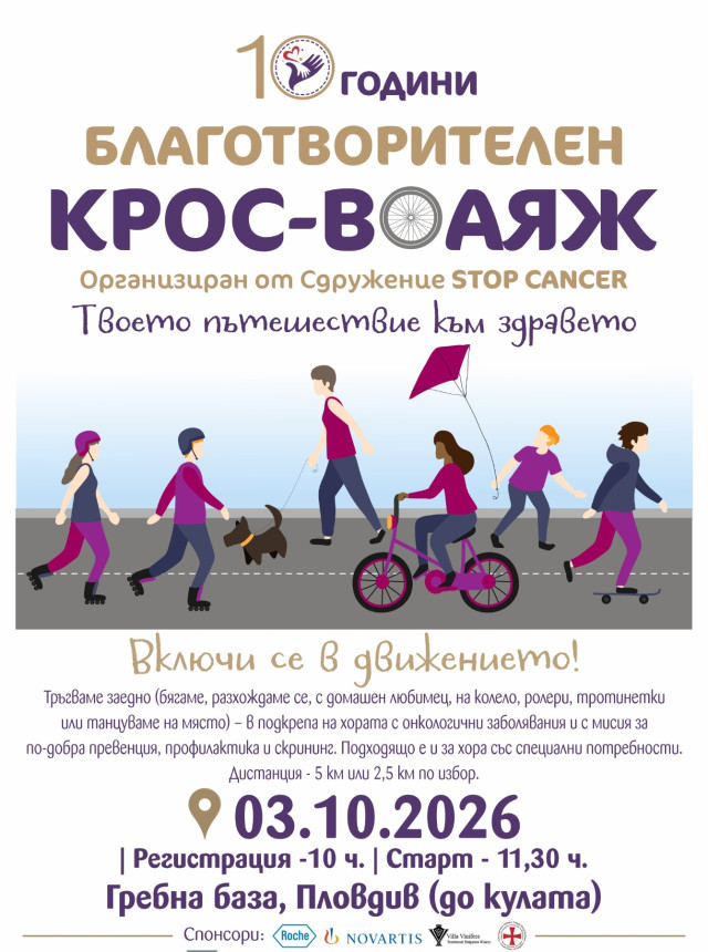 ВОАЯЖ - благотворителен Крос срещу Рака