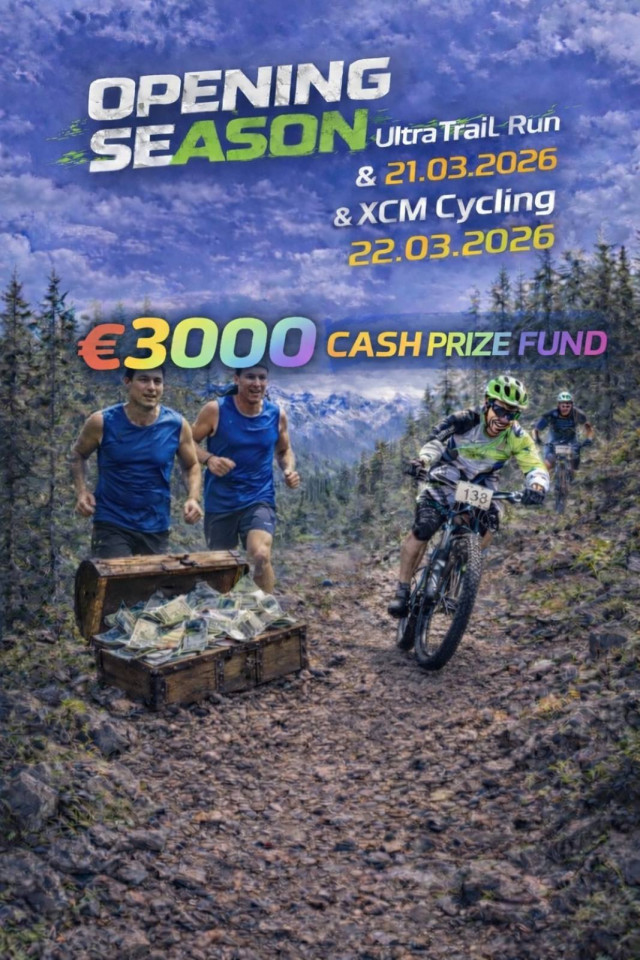 OPPENING SEASON-награден фонд3 000 €  Ultra Trail Run&XCM Cycling